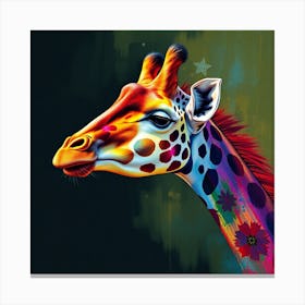 Colorful Giraffe Canvas Print