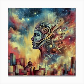 Cityscape Painting Canvas Print