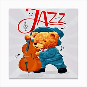 Jazz Teddy Bear Canvas Print