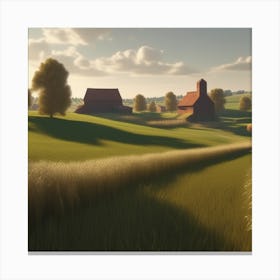 Farm In The Countryside 35 Canvas Print