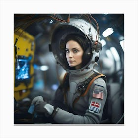 Woman In Space Canvas Print