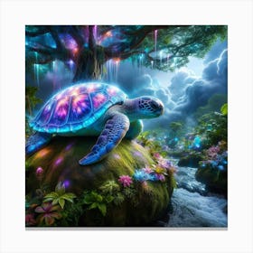 Psychedelic Sea Turtle Canvas Print