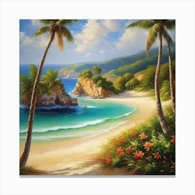 Tropical Beach 10 Canvas Print