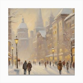 Winter In Paris Canvas Print