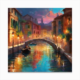 Venice At Night Canvas Print