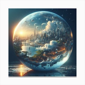 Futuristic City 105 Canvas Print