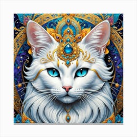 Cat With Blue Eyes rgh Canvas Print