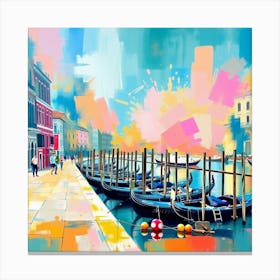 Gondolas In Venice Canvas Print