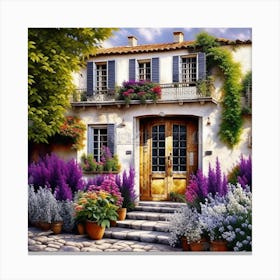 French Country House 1 Canvas Print