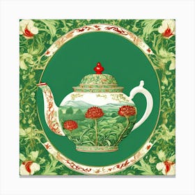 Folk Art Teapot Canvas Print