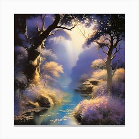 River In The Forest 3 Canvas Print