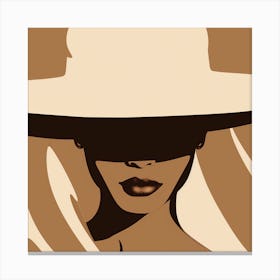 Woman In A Hat 33 Canvas Print