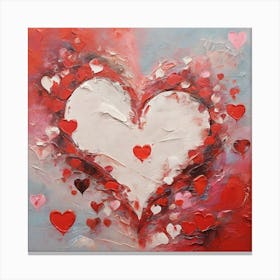 Hearts Valentine's day 4 Canvas Print