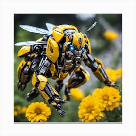 Steel Vanguard: Bumblebee's Stand Canvas Print