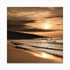 Sunset At The Beach 399 Canvas Print