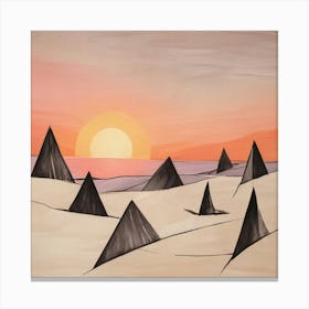 Sunset In The Desert 25 Canvas Print