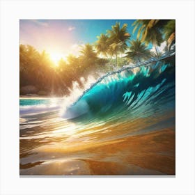 Wave In The Ocean Canvas Print