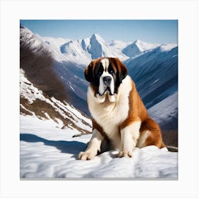 St Bernard Dog 68 Canvas Print