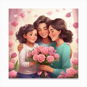 The warmth of motherhood and Mother's Day Canvas Print