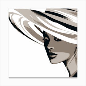 Woman In A Hat 42 Canvas Print