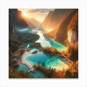 Lake In The Mountains 3 Canvas Print