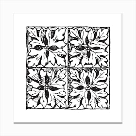 Sketched Boho Tile Art 2 Canvas Print