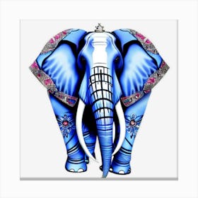 Blue Elephant Canvas Print