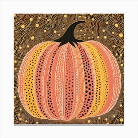 Yayoi Kusama Inspired Pumpkin Pink And Orange 5 Canvas Print