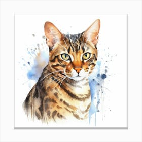 Bengal Spotted Cat Portrait 1 Canvas Print