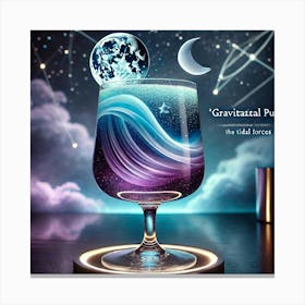 A Celestial Themed Mocktail Named Gravitational Pull 1024x1024 Canvas Print