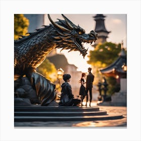 Dragon Statue Canvas Print