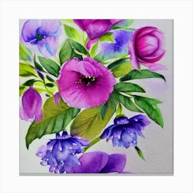 Watercolor Flowers 8 Canvas Print