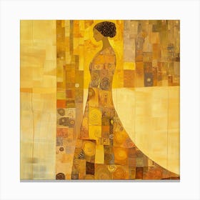 Woman In Yellow Dress Canvas Print