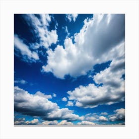 Blue Sky With Clouds 4 Canvas Print