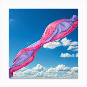 Pink And Purple scarf In The Sky Canvas Print