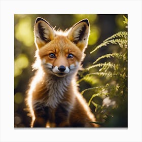 Woodland Fox Cub Canvas Print