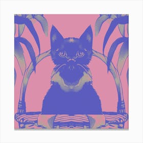 Cats Meow Pastel Pink Canvas Print