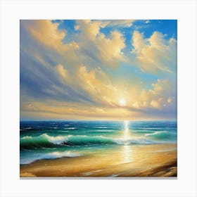 Sunset On The Beach 57 Canvas Print