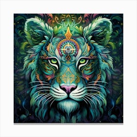 Psychedelic Tiger 4 Canvas Print