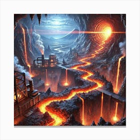 Lava City Valley Canvas Print