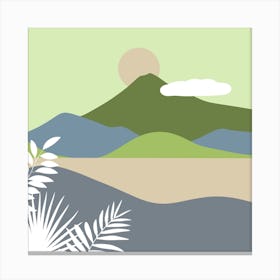 Landscape With Palm Trees 1 Canvas Print