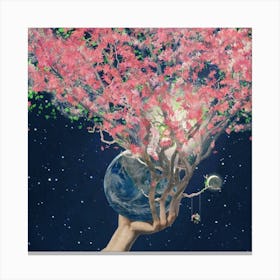 Love Makes the Earth Bloom Canvas Print