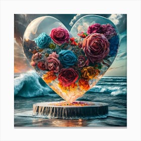 Heart Of Roses 2 Canvas Print