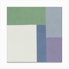 Minimalist Abstract Geometries - Blue 05 Canvas Print
