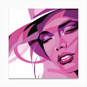 Portrait Of A Woman In A Hat 4 Canvas Print