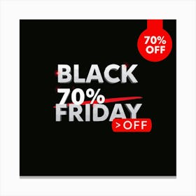 Black Friday Sell Post Templates Design (9) Canvas Print