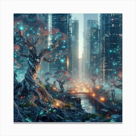 Futuristic Cityscape 23 Canvas Print