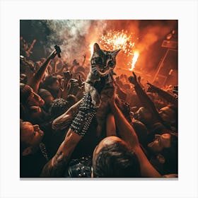 Cat At A Concert 4 Canvas Print