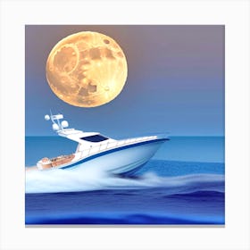 Full Moon Over The Ocean 66 Canvas Print