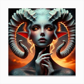 Horned Demon 1 Canvas Print